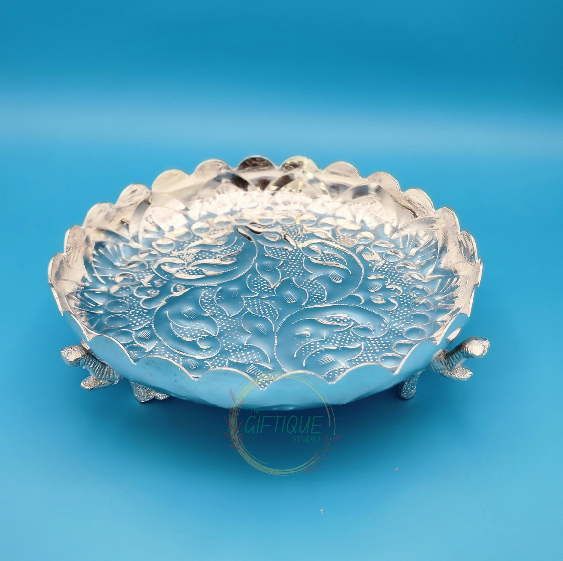 German Silver Plate - Elephant as Legs