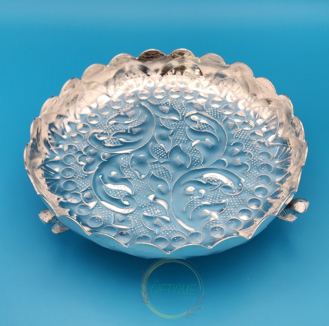 German Silver Plate - Elephant as Legs