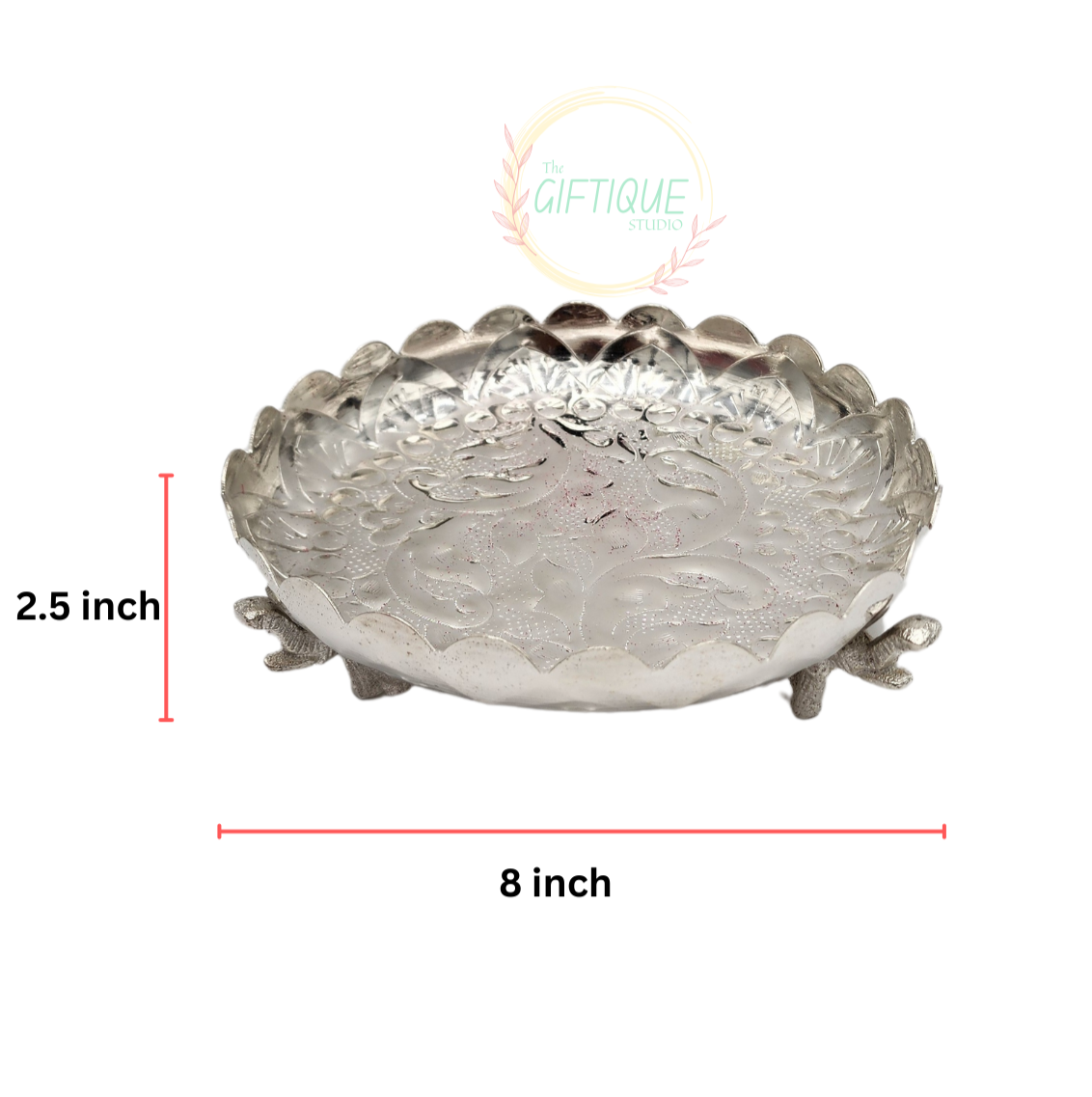 German Silver Plate - Elephant as Legs