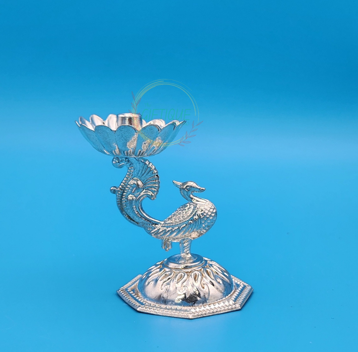 German Silver - Peacock Diya