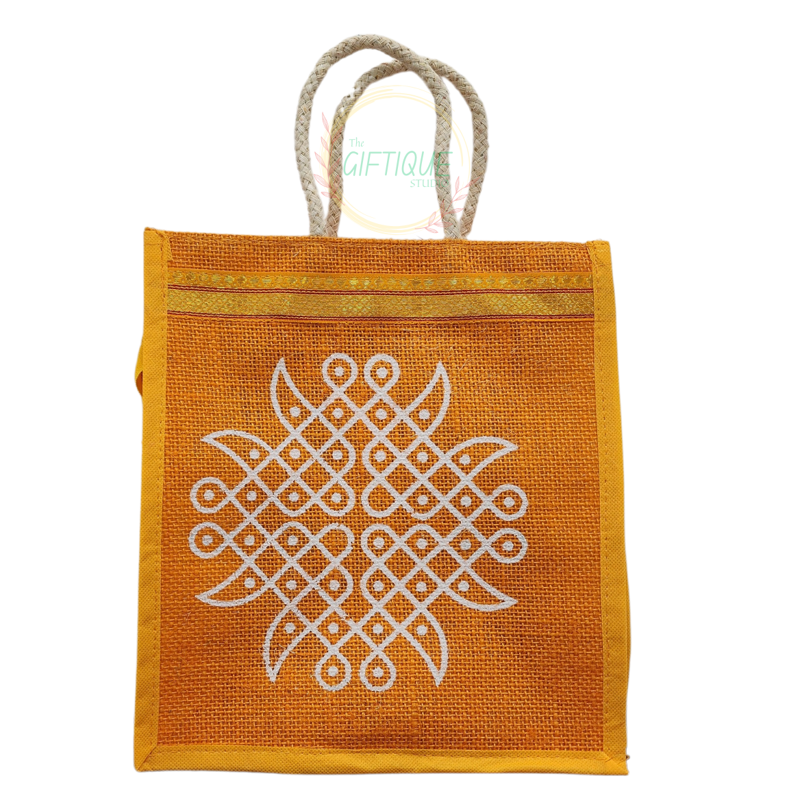 Jute Bag - Kolam Design