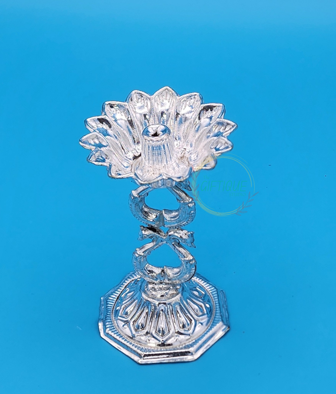 German Silver - Four Swan Diya