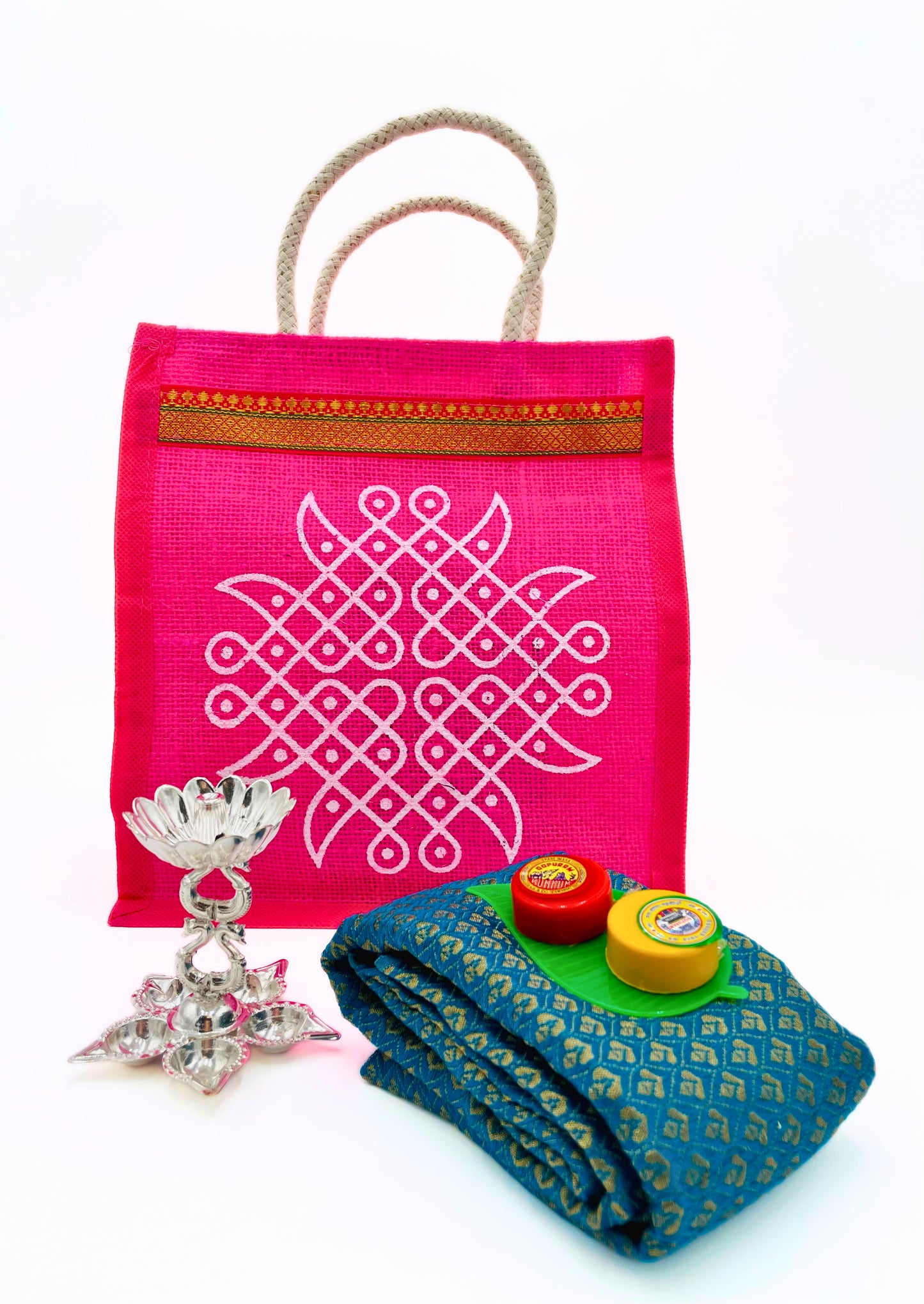 Jute Bag - Kolam Design